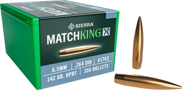 Picture of SIERRA BULLETS BULLETS 6.5MM .264 142GR HP-BT MATCHKING X 100CT 1743