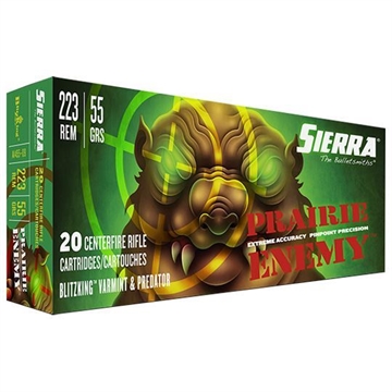 Picture of Sierra Bullets Prairie Enemy 223 Remington 55 GR BlitzKing 200rd case (pack 10) A1455--09