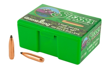 Picture of Sierra Bullets GameKing, .264 Diameter, 6.5MM, 140 Grain, Spitzer Boat Tail, 100 Count 1730