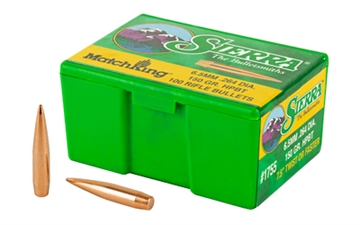Picture of Sierra Bullets MatchKing, .264 Diameter, 6.5MM, 150 Grain, Hollow Point Boat Tail, 100 Count 1755
