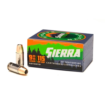 Picture of Sierra Sports Master Handgun Ammunition 9mm Luger 124gr JHP 1090 fps 20/ct A8124--19
