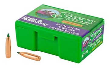 Picture of Sierra Bullets Tipped MatchKing, .224 Diameter, 22 Caliber, 77 Grain, Ballistic Tip, 100 Count 7177