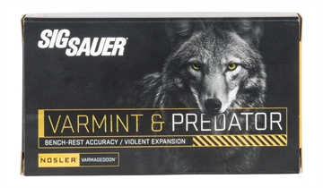 Picture of Sig Sauer Varmint & Predator Rifle Ammunition 22-250 Rem 55gr PT 20/ct C22250VP55-20 C22250VP5520