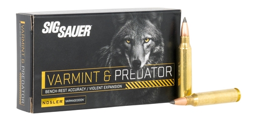 Picture of Sig Sauer Varmint & Predator Rifle Ammunition 223 Rem 55gr PT 20/ct C223VP55-20 C223VP5520