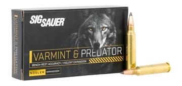 Picture of Sig Sauer Varmint & Predator Rifle Ammunition 223 Rem 55gr PT 20/ct C223VP55-20 C223VP5520