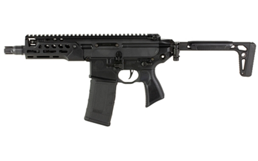 Picture of Sig Sauer MCX, Rattler LT, Semi-automatic, Short Barreled Rifle, 300 Blackout, 6.75" Barrel, SIG QRD Flash Hider, Anodized Finish, Black, Folding Stock, Ambidextrous Controls, M-LOK Handguard, 30 Rounds, 1 Magazine RMCX-300B-6B-LT-SBR RMCX300B6BLTSBR