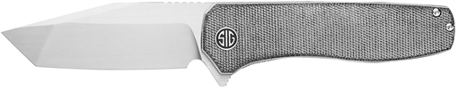 Picture of Sig Sauer Knives Xiphos 3.40" Folding Modified Tanto Plain Satin Nitro-V Blade, 4.20" Salt & Pepper Micarta Handle XI6SB