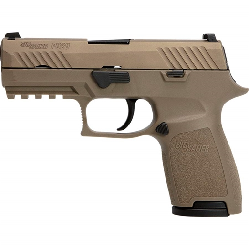 Picture of SIG SAUER P320 COMPACT HGA 9MM 3.9IN BBL SIGLITE COYOTE MOD PLY GRIP 3 15RD MAG W320C9COY W320C-9-COY