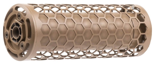 Picture of Sig Sauer , Suppressor, 556NATO, Inconel, High Temperature Cerakote Finish, Flat Dark Earth, Integrated Flash Hider, Direct Thread, Includes Detachable Titanium Hexagonal Heat Shield SURG556