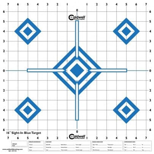 Picture of Caldwell Shooting Supplies SIGHT IN TARGET 16 HI CONTRAST BLUE, 10PK 198604
