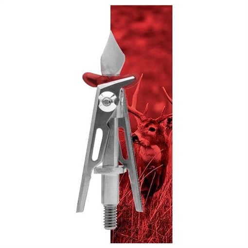 Picture of SIK 2-Blade Expandable SK2 Crossbow Broadhead 2-inch Offset Entry - Red/Silver ABH102SK2