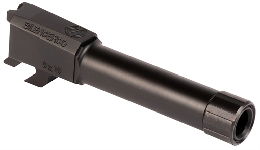 Picture of SilencerCo Threaded Barrel 3.50" 9mm Luger, Black Nitride Stainless Steel, Fits S&W M&P Shield AC2290