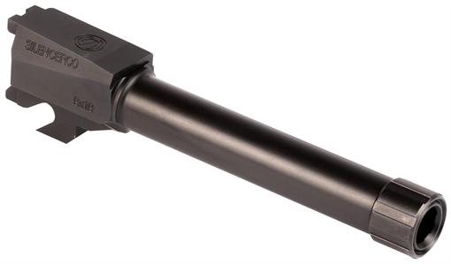 Picture of SilencerCo Threaded Barrel 4.50" 9mm Luger, Black Nitride Stainless Steel, Fits Sig P320 Compact AC2486