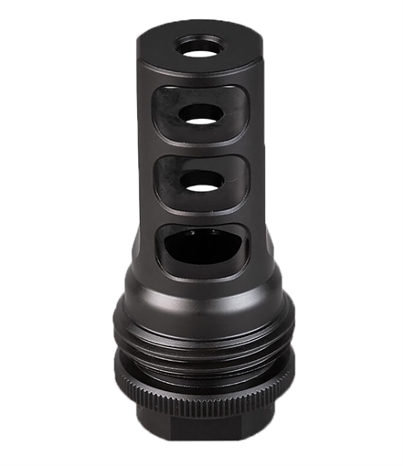 Picture of SilencerCo ASR Muzzle Brake Black Nitride 9/16x24 RH Threads 30 Cal AC4766