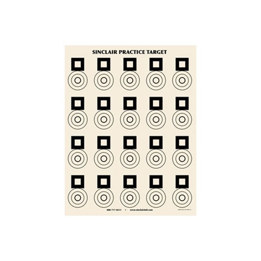 Picture of SINCLAIR BENCHREST PRACTICE TARGET (25 PACK) 749001059