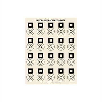 Picture of SINCLAIR BENCHREST PRACTICE TARGET (25 PACK) 749001059