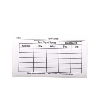 Picture of SINCLAIR SIGHT/YARDAGE LABEL 749000259