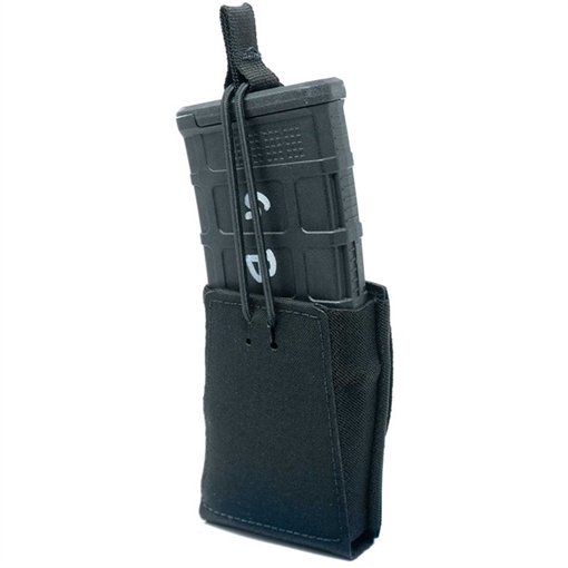 Picture of SINGLE RIFLE 7.62MM RIFLE POUCH WITH BUNGEE RETENTION GEAR-SRMP-7.62-BR-BLK -