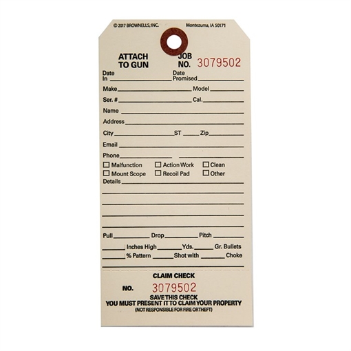 Picture of SINGLE STUB CLAIM CHECKS 084173100 -