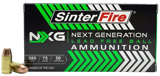 Picture of SinterFire Inc Next Generation (NXG) 380ACP 75gr Lead Free Ball 50 Per Box/20 Case SF38075NXG