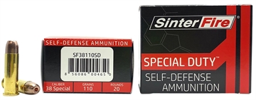 Picture of SinterFire Inc Special Duty (SD) 38Special 110gr Lead Free Frangible Hollow Point 20 Per Box/10 Case SF38110SD