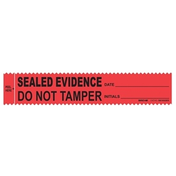 Picture of Sirchie Red Evidence Integrity Strips (Sealed Evidence) 1 3/8 inch x 7 inch SM5000SER