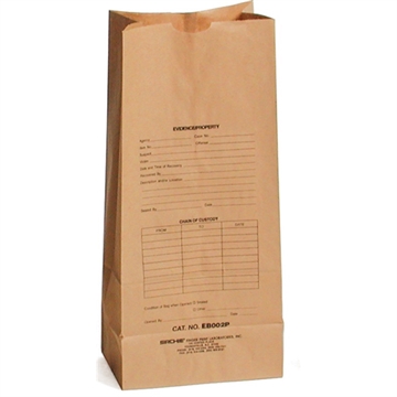 Picture of Sirchie Preprinted Kraft Evidence Bags (Set of 100) EB002P