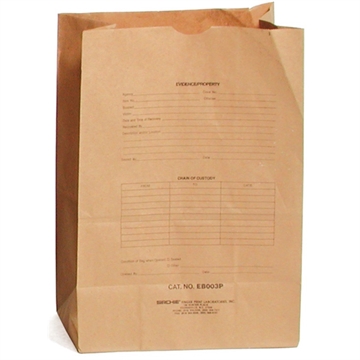 Picture of Sirchie Preprinted Kraft Evidence Bags (Set of 100) EB003P
