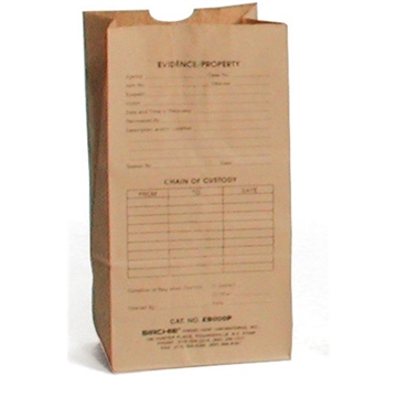 Picture of Sirchie Preprinted Kraft Evidence Bags (Set of 100) EB000P
