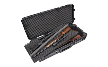 Picture of SKB Sports iSeries Double Bow/Rifle Case, 50"x21.5", Polypropylene Copolymer Resin, Black, Can Hold (2)-Bows or (1)-Bow and (1)-Rifle or (4)-Rifles 3I-4719-DB