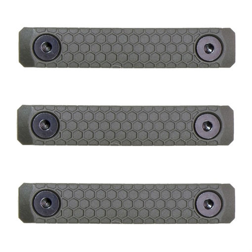 Picture of Slate Black Industries SLATE GRIP M-LOK PANELS 2-SLOT OD GREEN 3-PACK SG-2-ODG