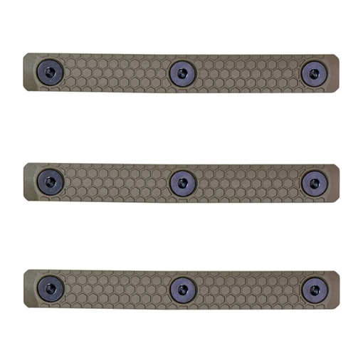Picture of Slate Black Industries SLATE GRIP M-LOK PANELS 3-SLOT FDE 3-PACK SG-3-FDE