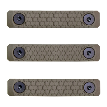 Picture of Slate Black Industries SLATE GRIP M-LOK PANELS 2-SLOT FDE 3-PACK SG-2-FDE