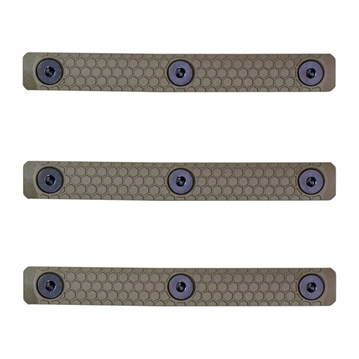 Picture of Slate Black Industries SLATE GRIP M-LOK PANELS 3-SLOT FDE 3-PACK SG-3-FDE