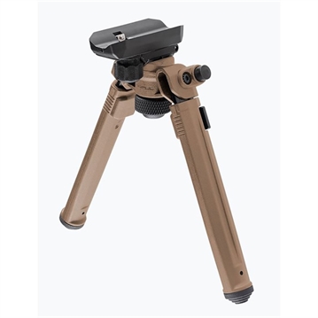 Picture of Magpul MAG1075-FDE Bipod made of Aluminum with Flat Dark Earth Finish, Sling Stud Attachment, 6.30-10.30" Vertical Adjustment & Rubber Feet for AR-Platform MAG1075FDE