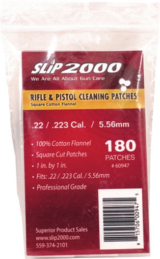 Picture of SLIP 2000 CLEANING PATCHES 1" SQUARE .22 CALIBER 180-PACK 60947