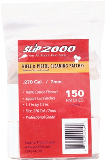 Picture of SLIP 2000 CLEANING PATCHES 1.5" SQUARE .270/7MM 150-PACK 60949