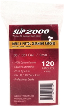 Picture of SLIP 2000 CLEANING PATCHES 2.5"SQ .38/357/40/9mm 120-PACK 60951