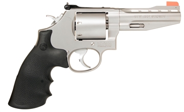 Picture of Smith & Wesson Model 686 Performance Center 357 Mag or 38 S&W Spl +P Stainless Steel 4" Vent Rib Barrel , 6rd Unfluted Cylinder & L-Frame , Chromed Custom Teardrop Hammer & Trigger With Stop 11759