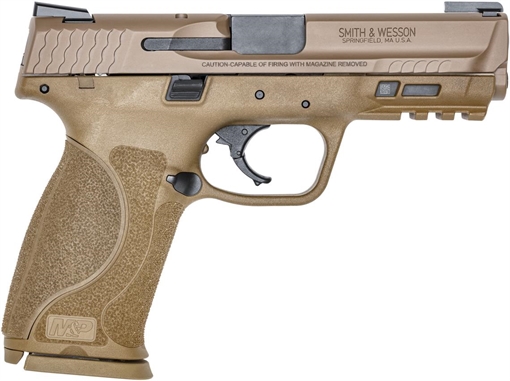 Picture of Smith & Wesson M&P M2.0 9mm Luger 4.25" Barrel 17+1, Flat Dark Earth Frame With Picatinny Acc. Rail, Armornite Stainless Steel Slide, TruGlo TFX Sights, No Manual Safety 11767