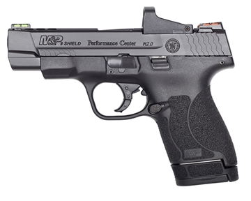 Picture of Smith & Wesson M&P Performance Center Shield M2.0 9mm Luger 4" Ported Barrel 7+1 Or 8+1 , Black Polymer Frame , Ported/Optic Cut Armornite Stainless Steel , Includes Red Dot , No Manual Safety 11788