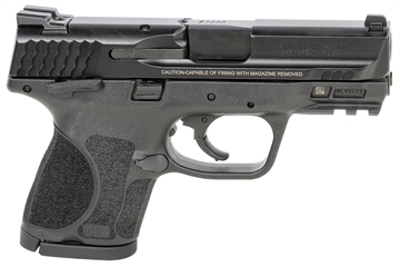 Picture of Smith & Wesson M&P M2.0 w/Range Bag Sub-Compact Frame 9mm Luger 12+1, 3.60" Black Armornite Stainless Steel Barrel & Serrated Slide, Black Polymer Frame w/Picatinny Rail, Thumb Safety 13600