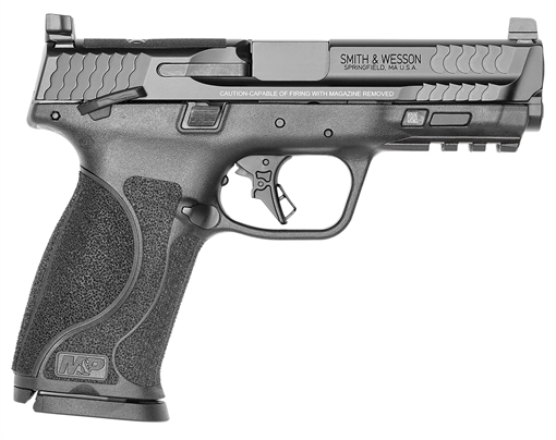 Picture of Smith & Wesson M&P M2.0 Bundle Full Size 9mm Luger 17+1 4.25" Black Barrel, Black Armornite Optic Ready/Serrated Slide, Matte Black Polymer Frame w/Picatinny Rail, 5 Magazines 13734