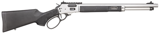 Picture of Smith & Wesson 1854, Lever Action Rifle, 45 Long Colt, 19.25" Threaded Barrel, 11/16-24 Thread Pitch, Satin Finish, Stainless Steel, Black Synthetic Stock, M-LOK Handguard, XS Ghost Ring Rear Sight, Gold Bead Front Sight, Cross Bolt Safety, 9 Rounds 13814