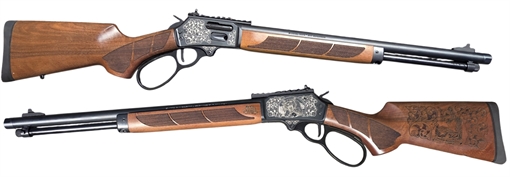 Picture of SMITH & WESSON 1854 ENGRAVED MOUNTAIN LION WALNUT 357 MAG 19.25" 10RD 13810-LION 756542287088