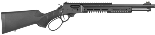 Picture of Smith & Wesson 1854 Stealth Hunter, Lever Action Rifle, 44 Magnum, 16.3" Barrel, Threaded 11/16X24, Armornite Finish, Black, Black Synthetic Stock, M-LOK Handguard, XS Ghost Ring Sight, HIVIZ H3 Front Sight, Cross Bolt Safety, 8 Rounds 14193