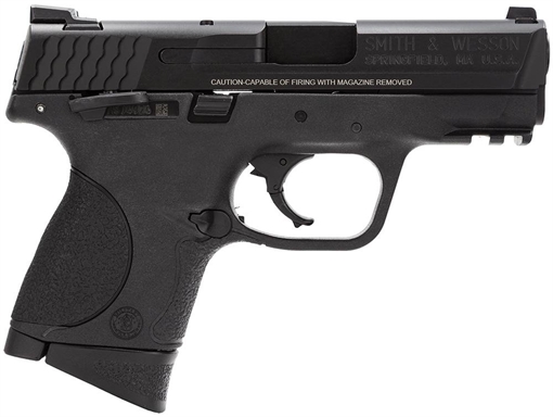 Picture of Smith & Wesson 206304 M&P 9 Compact 9mm Luger 3.50" 12+1 Black Stainless Steel, Interchangeable Backstrap Grip 022188137835