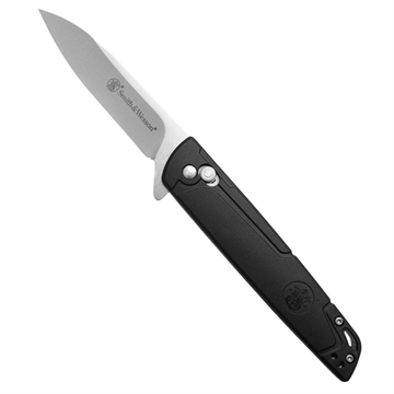 Picture of Smith & Wesson 24/7 Crossbar Folding Knife 3-1/4" Drop Point Blade Black 1205912