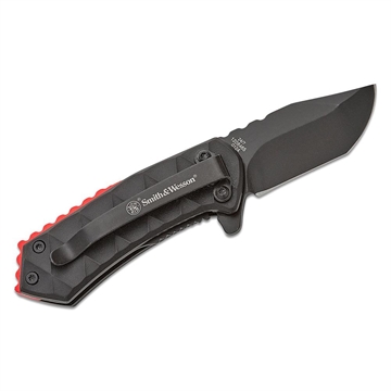 Picture of Smith & Wesson 24/7 Spring Assisted Folding Knife 1-9/10" Clip Point Blade Black Box 1208417 661120750659