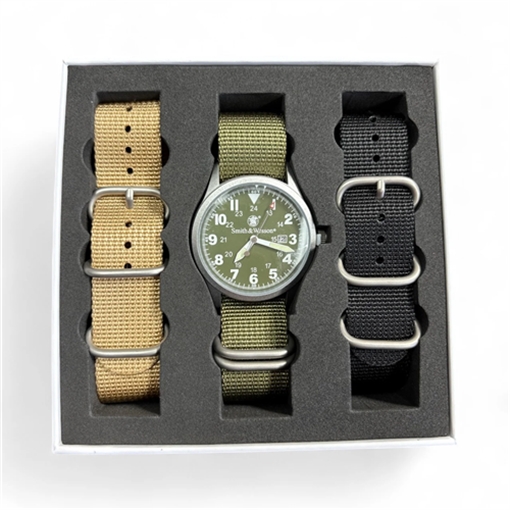 Picture of Smith & Wesson 42MM Military Watch- 3 Nato Military Straps SWW-42-OD 810112982619